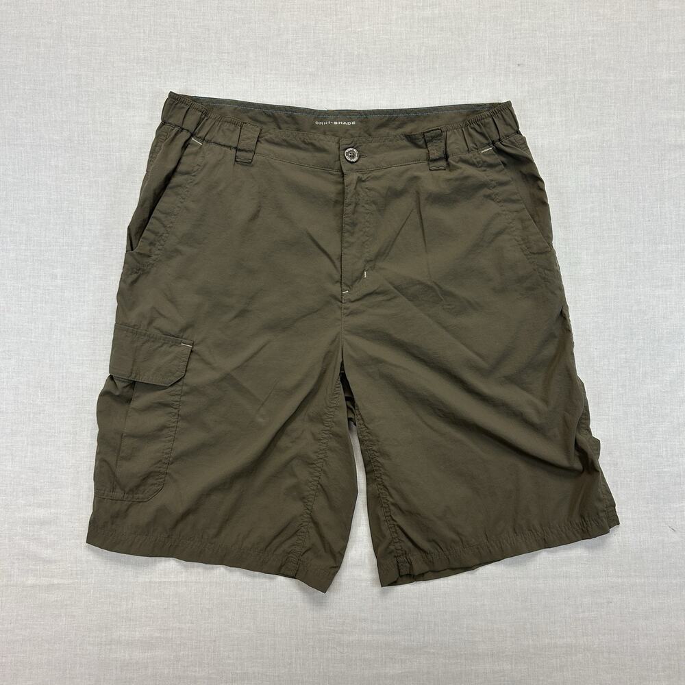 Columbia Sun Protection Hiking Shorts Men's Large Tan Brown Pockets 11L Outdoor